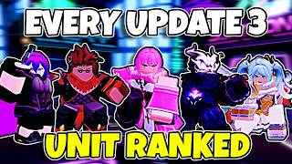 Every UPDATE 3 Unit Ranked From WORST To Best  Roblox Anime Defenders [upl. by Juliette]