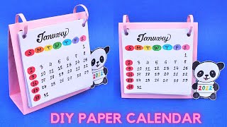 How to make Happy New Year 2022 CalendarDIY Paper CalendarCute Paper Calendar 2022 [upl. by Ube]