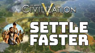 Civilization 5 Tutorial  Settlers City Placement amp Tile Improvements  How to Settle Cities Faster [upl. by Ahterahs947]