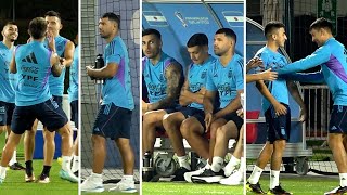 Sergio Aguero JOINS Argentina training ahead of World Cup Final against France [upl. by Yrrah123]