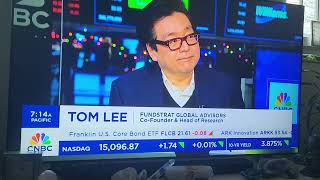 1 stock analyst Tom Lee talks small cap with Sarah on Squawk [upl. by Katusha]