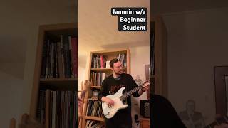 Jamming “Blues” w A Beginner Student halleonard beginnerguitar blues guitarlessons [upl. by Merwyn282]