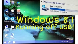 Windows 81 running off of a USB flash drive [upl. by Asikal]