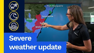 Severe Weather Update 6 April 2024 Flooding heavy rainfall and damaging wind for parts of NSW [upl. by Nahsaj]