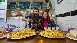 MY SISTER TRIES A FISH amp CHIPS CHALLENGE WHICH HAS NEVER BEEN BEATEN  BeardMeatsFood [upl. by Mariana]