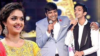 Keerthy Suresh laughed out loud at Sathishs funny counters on Anirudh Ravichander and Hansika [upl. by Ayoral]