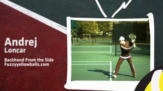 Slow Motion Tennis OneHanded Backhand from the Side 1 [upl. by Clemmie]