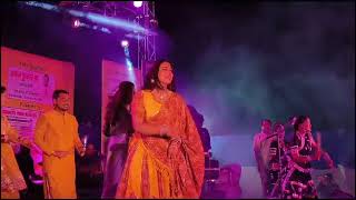 Bhojpuri Actress Aastha Singh Dainik Jagran Dandiya Night dandiya bihar bollywood [upl. by Konstantin]