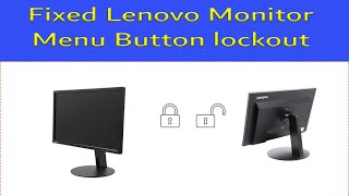 Lenovo Monitor menu button lockoutHow To Unlocked easily Lenovo T2364pA OSD Lockout lenovo osd [upl. by Galen]