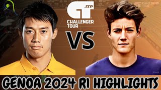 Kei Nishikori 錦織圭 vs Matthew Dellavedova  Genoa 2024 R1  Highlights [upl. by Elorak]