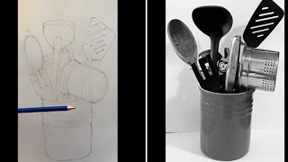 How to draw objects in proportion Observational Drawing for beginners PENCIL DRAWING [upl. by Pettifer]