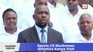 Sports CS Murkomen Visits Athletics Kenya [upl. by Tertias879]