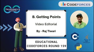 B Getting Points Educational Codeforces Round 159 Div 2  Codeforces  DCC NITA [upl. by Esikram]