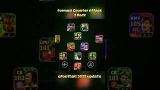 Formations eFootball update 3 back counter attack formation shorts pesformation efootball pes [upl. by Virgilio]