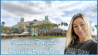 Swan and Dolphin Resort Disney World Tour  Swan Room Tour  Walt Disney World [upl. by Anelegna314]