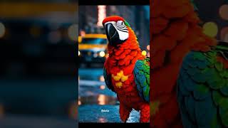 Brazilian Macaw parrot in New York  Papagaio Arara do Brasil em Nova Iorque shorts nyc brasil [upl. by Onailerua542]