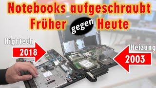 Notebooks aufgeschraubt  Früher gegen Heute  Heizung gegen Hightech  Energieverschwendung  4K [upl. by Airdna]