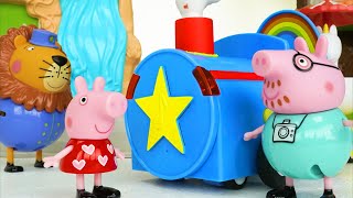 Peppa Pig बच्चों के लिए खिलौना चिड़ियाघर पशु सीखना वीडियो Hindi [upl. by Hedwig]