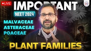 IMPORTANT PLANT FAMILIES FOR NEET 2024 MALVACEAE ASTERACEAE POACEAE NEET BIOLOGY BY TARUN SIR [upl. by Suisyola]