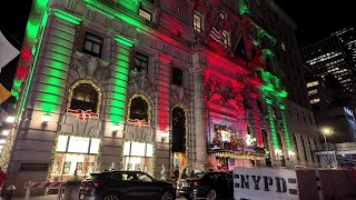 Magical Christmas Decorations in New York City 202324  4K Walking Tour [upl. by Ahsemat]