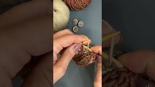 🍂 Cozy Autumn Knits Mastering TwoColor Brioche in 60 Seconds with Merino Wool 🧶💪 [upl. by Ahseila]