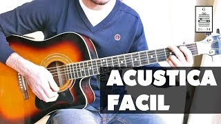 Guitarra Acústica Tutorial Fácil Canción Acordes para Principiantes [upl. by Kellia]