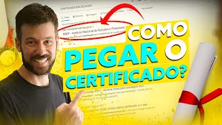 ENCCEJA  Como pegar o CERTIFICADO [upl. by Carter]