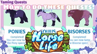 Horse life  How to complete the journal tasks Part 1  Ponies Equus and Bisorse  ROBLOX [upl. by Eltsryk825]