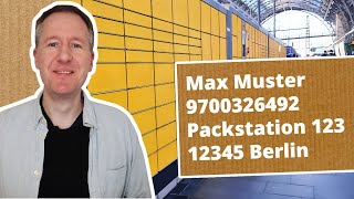 Packstation Wie geht das mit der Adresse [upl. by Etteuqaj]