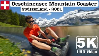 🇨🇭Switzerland Oeschinensee Mountain Coaster Kandersteg  5K 4K 60fps Video [upl. by Sorac]