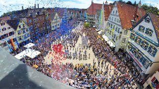 Biberacher Schützenfest 2018  Marktplatz Abnahme Antrommeln [upl. by Gnirol]