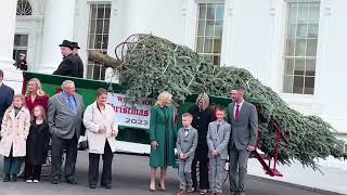 First Lady Welcomes the Official White House Christmas Tree [upl. by Bunni]