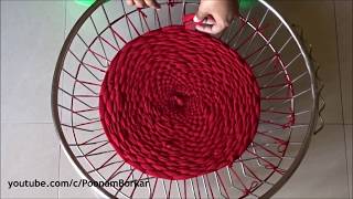 DIY  Door Mat or table mat from old clothes  Recycling old leggings  Step by step tutorial [upl. by Nairrad]