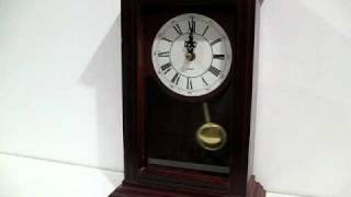 Bulova Electronic Pendulum Clock Westminster Chime Midnight 12 Dongs [upl. by Langelo]