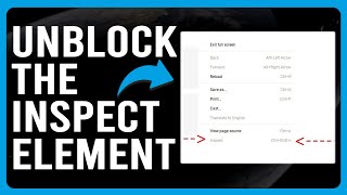 How to Unblock the Inspect Element How to Enable Inspect Element [upl. by Elleinnod709]