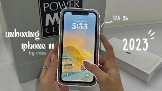 iphone 11 unboxing 2023 white 128gb ☁ aesthetic  Philippines  accessories setup amp camera test [upl. by Brelje]