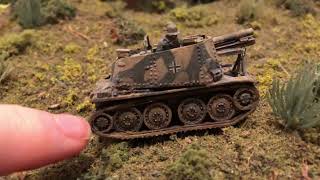 🦗💥 Grille Ausf H 💥172 scale WW2 German SPG Tank Resin and Diecast model on wargaming terrain 🔥🦗💥 [upl. by Ardath]