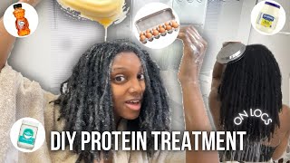 I DID A DIY PROTEIN TREATMENT ON MY INSTANT LOCS  MY LOC FELL OUT ON CAMERA SHOCKING [upl. by Bennet261]