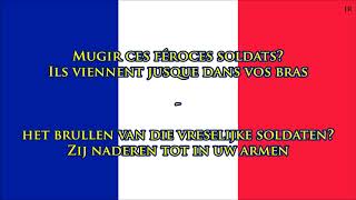 Volkslied van Frankrijk FRNL Tekst  Anthem of France Dutch [upl. by Azile]