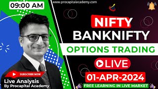 01 April Live Trading  Nifty Banknifty Live Options Trading  Nifty 50 Live nifty50 live [upl. by Baptist]