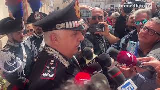 FUNERALI CARABINIERE MANFREDONIA LINTERVENTO DEL COMANDANTE DELLARMA [upl. by Ninetta556]