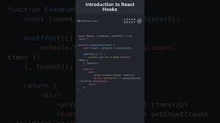 Introduction to React Hooks coding reactfrontend programming reactnative react [upl. by Reeves349]