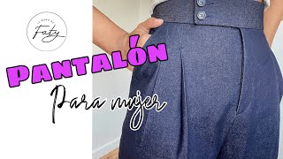 PANTALÓN DE VESTIR PARA MUJERTutorial lamanodefaty sastreria sastre pantalones [upl. by Faucher726]