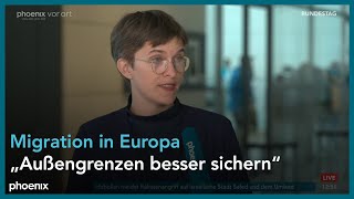 bundestagsgespräch mit Anna Lührmann Staatsministerin für Europa und Klima und Jürgen Hardt CDU [upl. by Gnol]