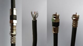 Paano Mag Connect Ng Cable Sa CONNECTOR INSTALLATION CABLE RG6 TWIST ON CABLE F TYPE [upl. by Schwing748]