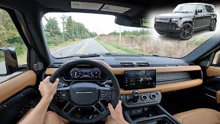 2024 Land Rover Defender 110 V8  POV Walkaround and Test Drive ASMR [upl. by Ynnep]