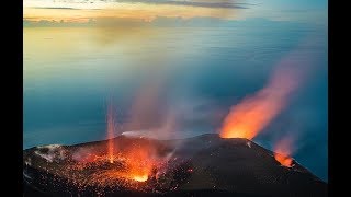 Stromboli volcano erupts from multiple vents during phase of elevated activity Jan 2019 [upl. by Cohe610]