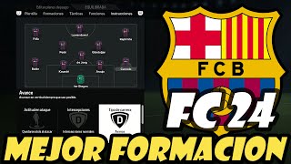 La Mejor Formacion para el FC BARCELONA en EA Sports FC 24 FIFA 24✔️ [upl. by Alegnaed758]