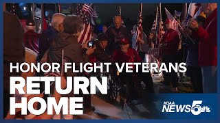 Honor flight veterans enjoy mail call and homecoming [upl. by Endora]