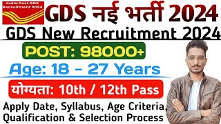 Post Office Recruitment 2024  Post Office MTS Postman amp Mail Guard New Vacancy 2024  Full Details [upl. by Eenttirb477]